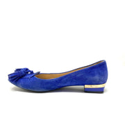 Tod's Suede Tassel-Accented Loafers Blue Consignment Shop From Runway With Love