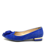Tod's Suede Tassel-Accented Loafers Blue Consignment Shop From Runway With Love