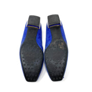 Tod's Suede Tassel-Accented Loafers Blue Consignment Shop From Runway With Love