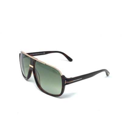 Tom Ford Elliot Square Sunglasses TF335 Dark Havana Designer Consignment From Runway With Love