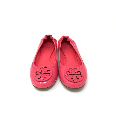 Tory Burch Pink Reva Patent Leather Flats Designer Consignment From Runway With Love