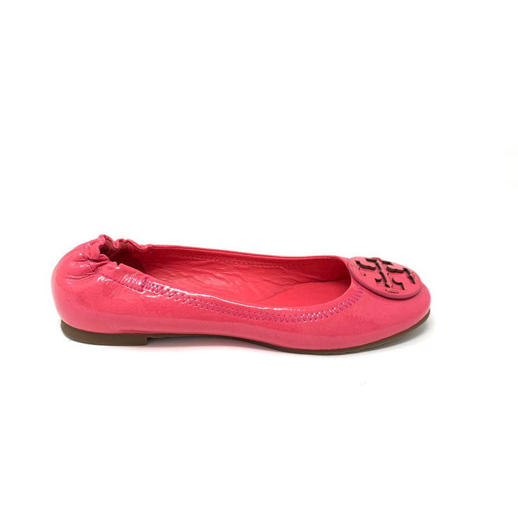 Tory Burch Pink Reva Patent Leather Flats Designer Consignment From Runway With Love