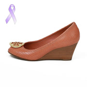 ory Burch Sally Peep Toe Wedges designer consignment From Runway With Love Cancer research Charity donation