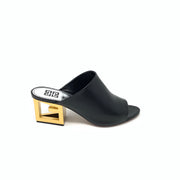 Givenchy Logo-Heel Leather Mules - Size 39