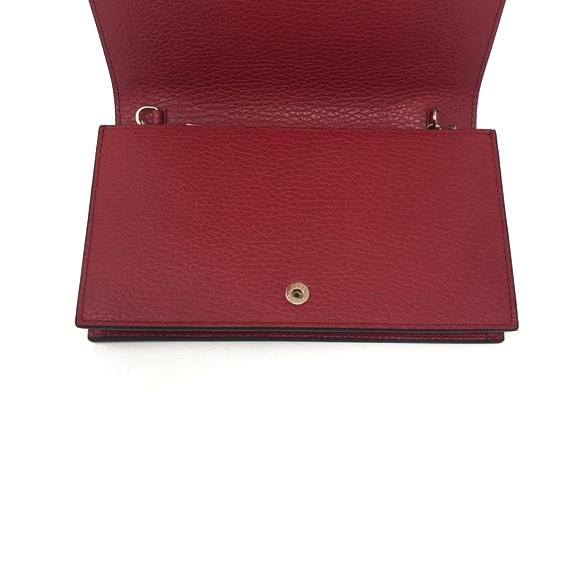 Gucci Betty Leather Wallet on Chain Red