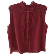 Red Equipment silk sleeveless top