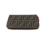 Fendi continental wallet canvas FF print zucca pink