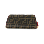 Fendi continental wallet canvas FF print zucca pink