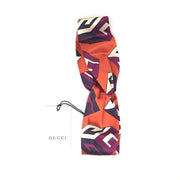 Gucci GG Wallpaper Silk Duchesse Headband in orange 