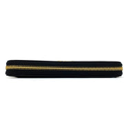 Prada Continental zip Wallet black leather Designer Consignment From Runway With Love