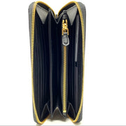 Prada Continental zip Wallet black leather Designer Consignment From Runway With Love