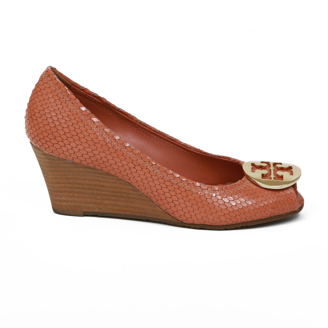 Tory Burch Sally Peep Toe Wedges Size 7