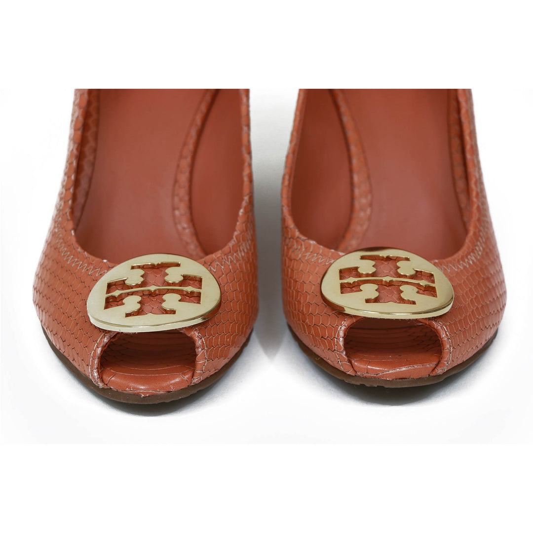 Tory burch snakeskin wedges 2025